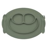 Set Infantil Plato de Silicona con Cuchara y Tenedor Antiderrames