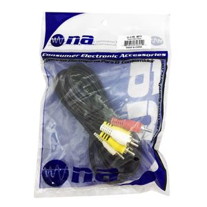 Cable RCA de 1.8m para Audio y Video 3 A 3 Colores