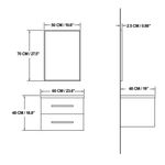 Mueble Vanity con Lavamanos y Espejo Blanco 60 X 48 Cm - Zmobili