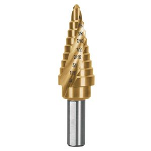 Broca Escalonada de Titaneo 9 Escalones 1/4 - 3/4 Plg - Truper Expert