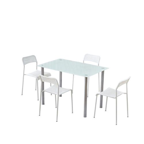 Set de Comedor Mariana Blanco 4 Personas