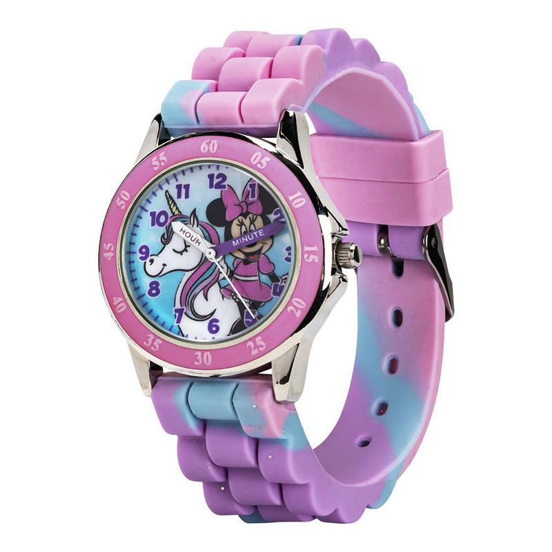 Reloj Minnie Análogo para Aprender Rosado