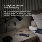 Cargador de Pared con Puertos USB-C y USB-A Negro 25W