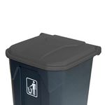 Basurero Alfa de Pedal Tapa Gris 68 L - Glanz