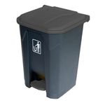 Basurero Alfa de Pedal Tapa Gris 68 L - Glanz