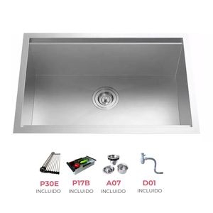 Lavatrastos de Acero Inoxidable de Una Fosa 80 Cm - Prymium