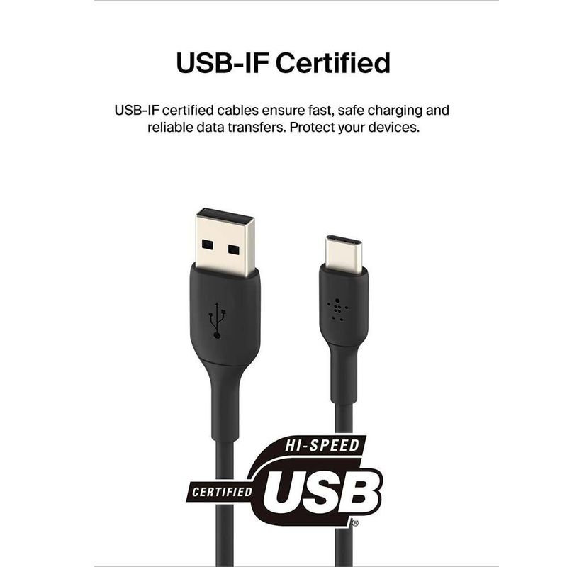 Cable USB-A a USB-C Negro 2 M