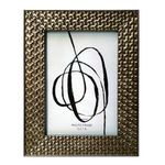 Portarretratos Metalizado Texturizado Color Bronce