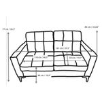 Sofá de 2 Plazas Iguazú Negro 141X77X89 Cm