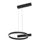 Lámpara Led Colgante Geométrica Negra Luz Cálida 34W