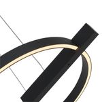 Lámpara Led Colgante Geométrica Negra Luz Cálida 34W