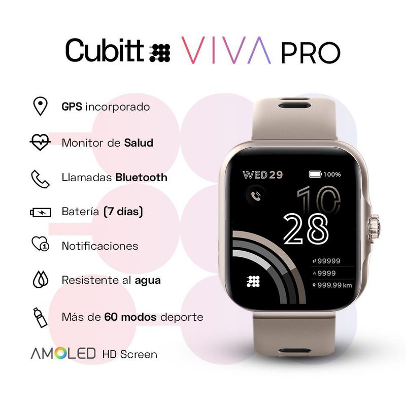 Smartwatch Viva Pro Gris - Cubitt
