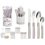 Set de 16 Cubiertos Acero Inoxidable Color Crema