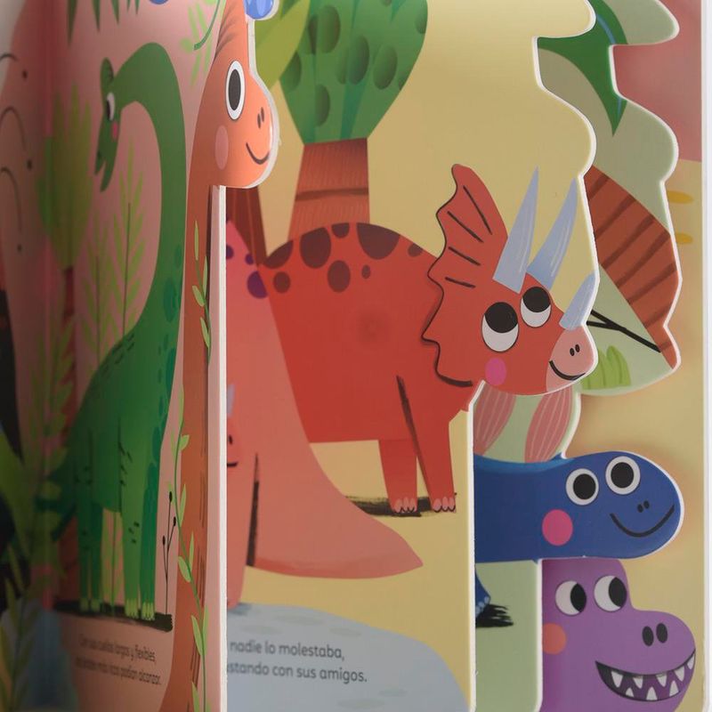 Libro c/pestañas para aprender de dinosaurios