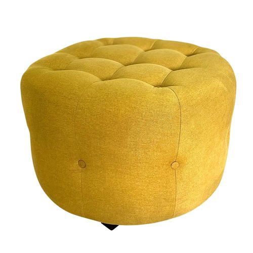 Taburete Redondo Granada Mostaza 68x68x45 Cm - Acomodel