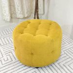 Taburete Redondo Granada Mostaza 68x68x45 Cm - Acomodel