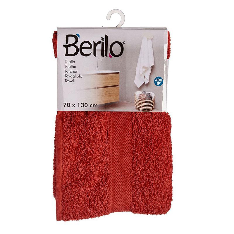 Toalla de Baño Color Ladrillo 80% Algodón