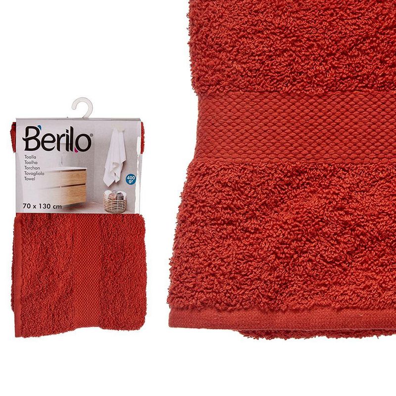 Toalla de Baño Color Ladrillo 80% Algodón