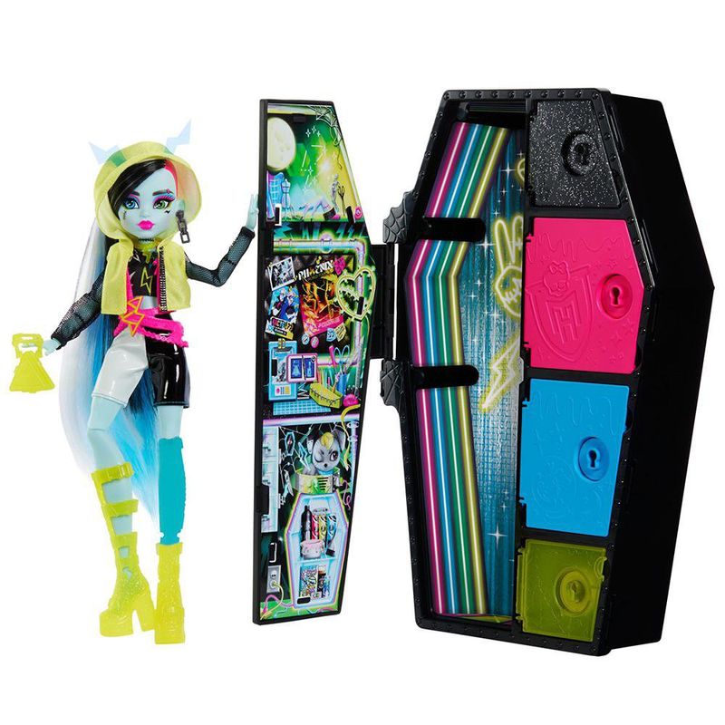 Muñeca Monster High Frankie Stein Skulltimate Secrets Neon Frights