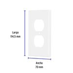 Placa de 2 Módulos Standard Blanco - Volteck