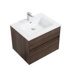 Vanity  Empotrable Bosco Roble Oscuro 85x52x51 cm