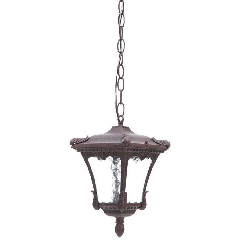 Farol Colgante Para Exterior 'Oriental' Cuadrado Mediana 1Bombillox60Wmax - Zlumini