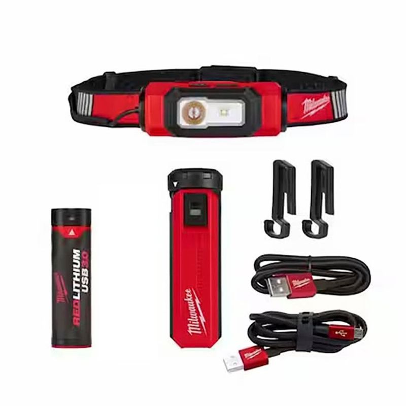 Linterna LED De Cabeza Recargable USB 600 Lúmenes - Milwaukee Electric