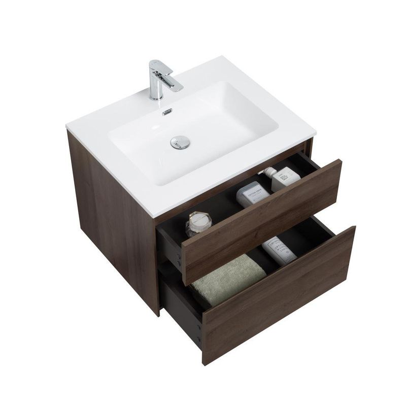Vanity  Empotrable Bosco Roble Oscuro 85x52x51 cm