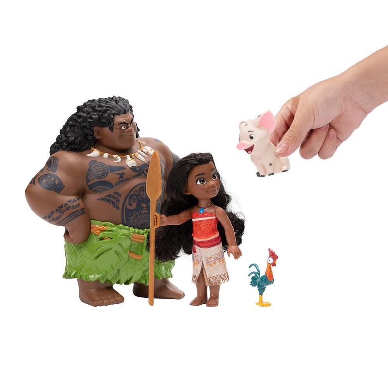Set De Muñecas Moana Y Maui Con Accesorios