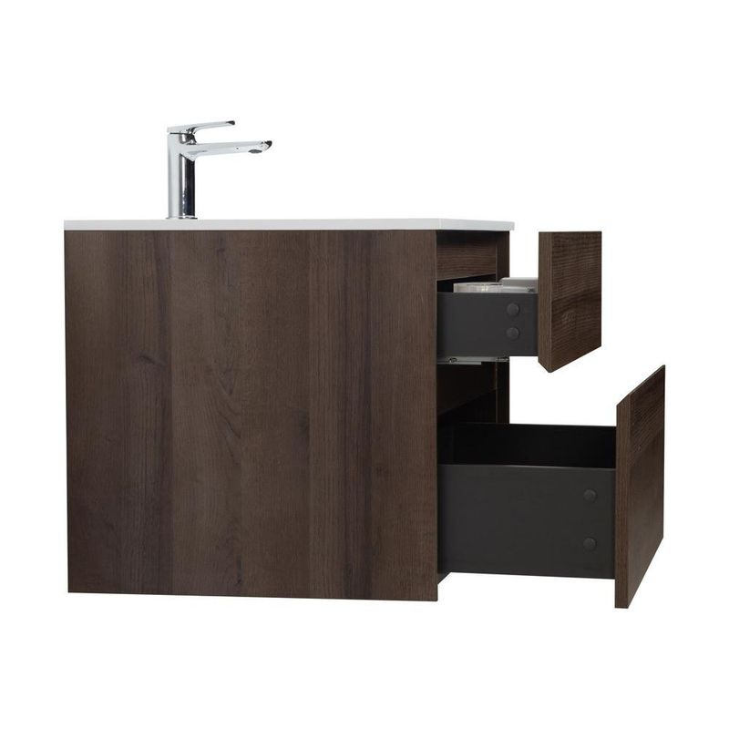 Vanity  Empotrable Bosco Roble Oscuro 85x52x51 cm