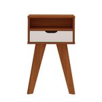Mesa Auxiliar Tango Café y Blanco Mdf y Mdp 45x35x73 Cm