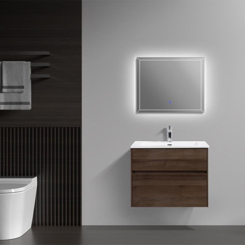 Vanity  Empotrable Bosco Roble Oscuro 85x52x51 cm