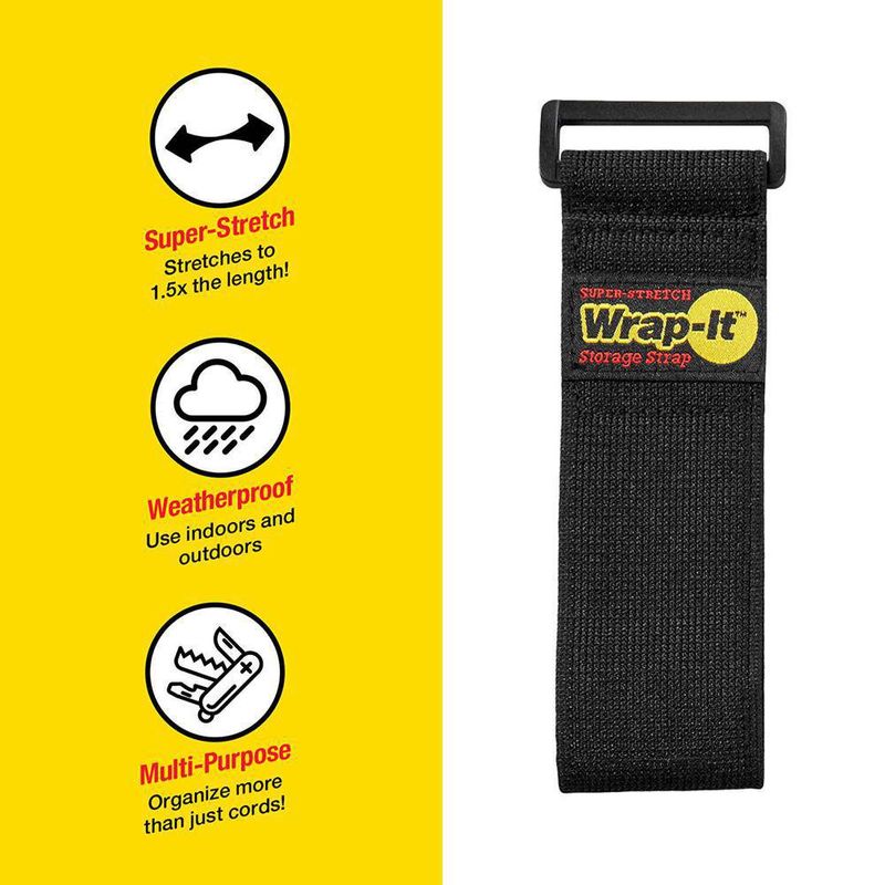 Set De Correas Para Almacenar Negro 30 Cm 4 Pzas - Wrap-it