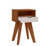 Mesa Auxiliar Tango Café y Blanco Mdf y Mdp 45x35x73 Cm