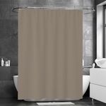 Set de Cortina para Baño con Ganchos Taupe 13 Pzas