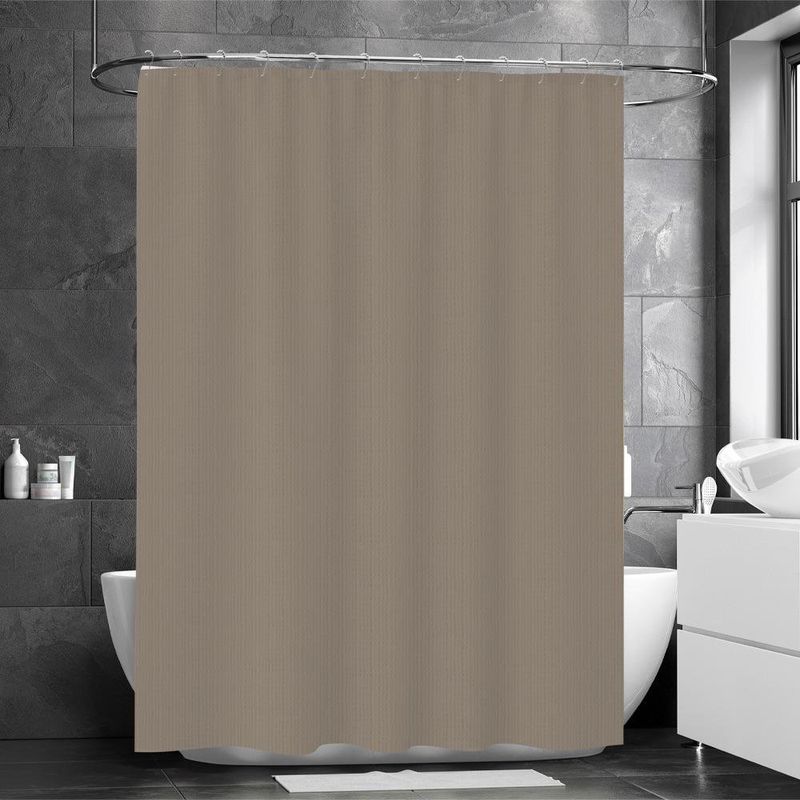 Set de Cortina para Baño con Ganchos Taupe 13 Pzas