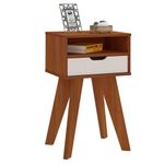 Mesa Auxiliar Tango Café y Blanco Mdf y Mdp 45x35x73 Cm