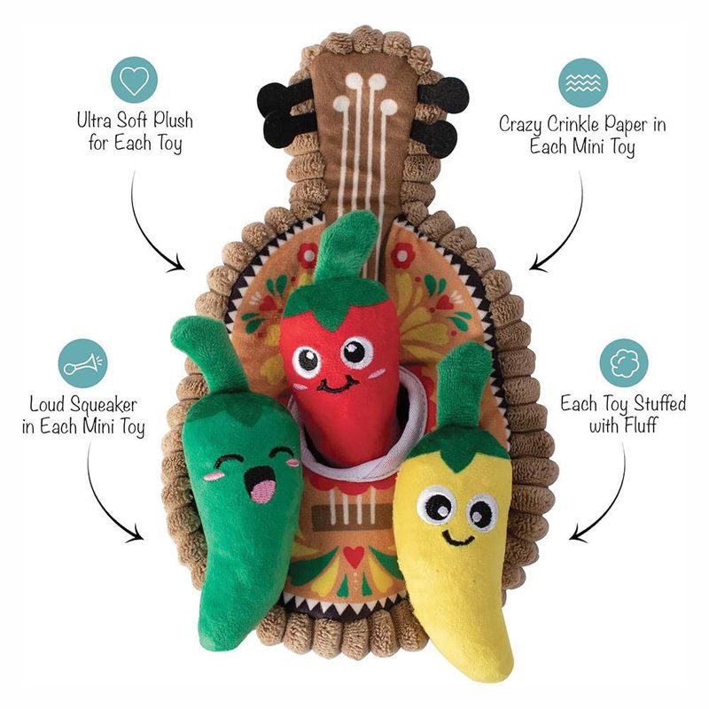 Set de 3 Juguetes para Perro Fiesta Mexicana