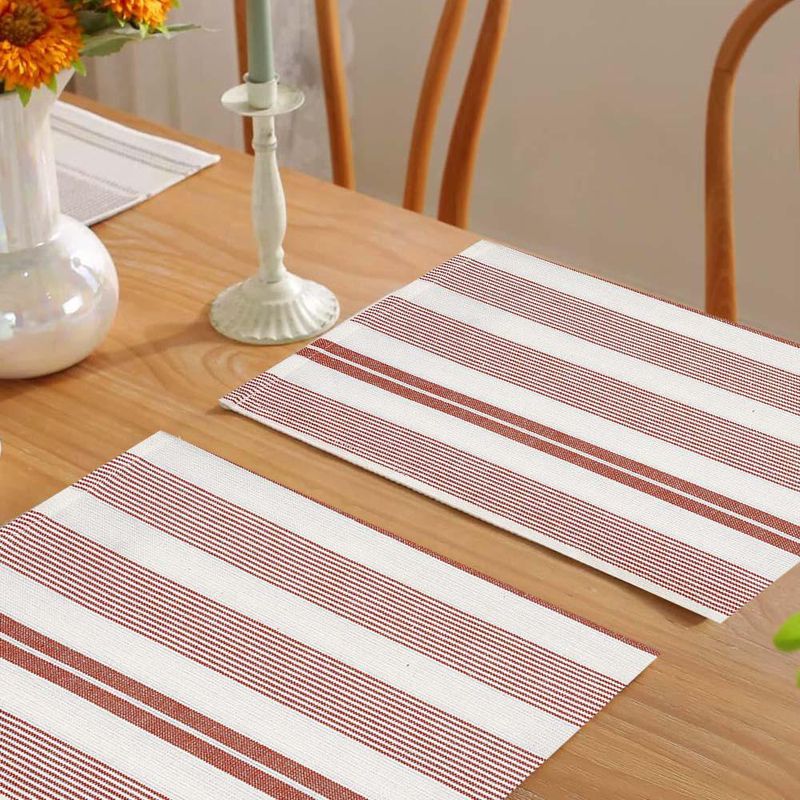 Set de 3 Toallas de Cocina Diseño con Rayas Café