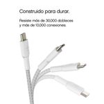 Cable Trenzado USB-C a USB-C Blanco 1 M