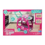 Juego y Carrito para Servir Té Rosado y Turquesa 42 Pzas