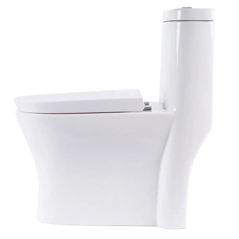 Inodoro de Una Pieza Fluid II Elongado Blanco