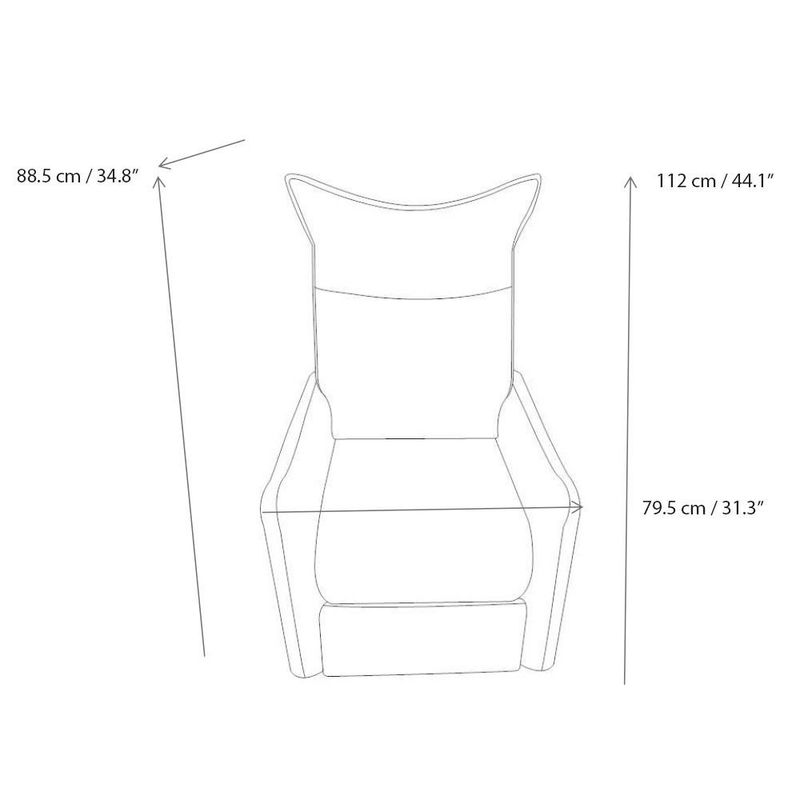 Sillón Reclinable Enzo Gris 79.5x88.5x112 Cm