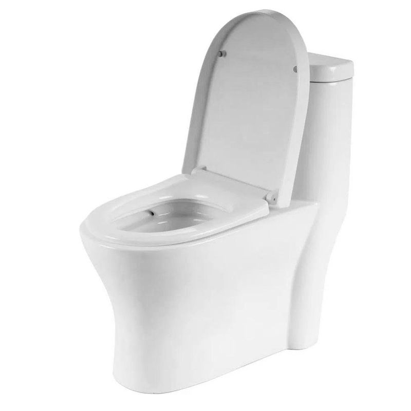 Inodoro de Una Pieza Fluid II Elongado Blanco