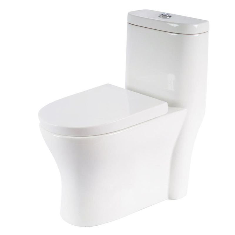 Inodoro de Una Pieza Fluid II Elongado Blanco