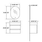 Mueble Vanity con Lavamanos Empotrable y Espejo 60X42 Cm - Zmobili