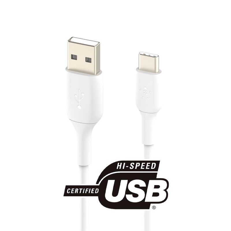 Cable Belkin USB-C a USB-C 100W Blanco 2 M