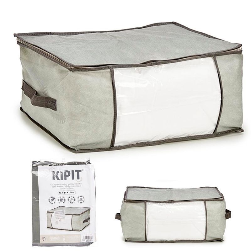 Bolsa Gris para Ropa 45x30x20 Cm