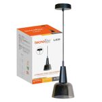 Lámpara Colgante 1 Luz Negro y Cristal 10.5 W