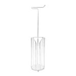 Porta Papel Higiénico Blanco con Fondo de Resina Diseño Mármol